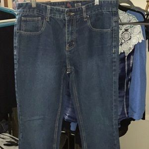 21 MEN Slim Mens Blue Jeans 33x32